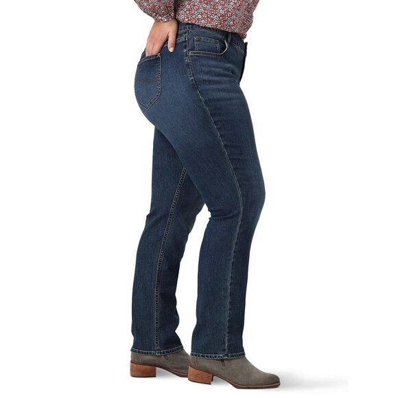 Riders by Lee Indigo Women's Plus Size Midrise Straight Leg Jean 20 Plus Iron B - Picture 2 of 7